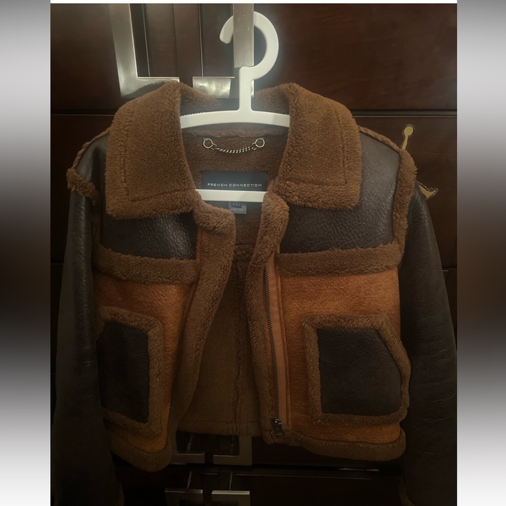 Women XS French Connection Sherling Short Jacket